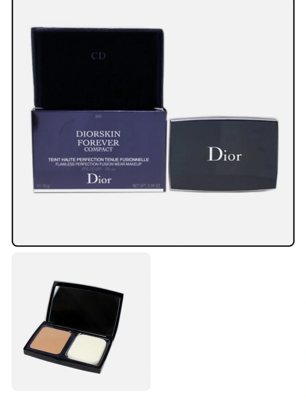 DIORSKIN FOREVER COMPACT FLAWLESS PERFECTION SPF 25 PA++ 1N neutral NIB